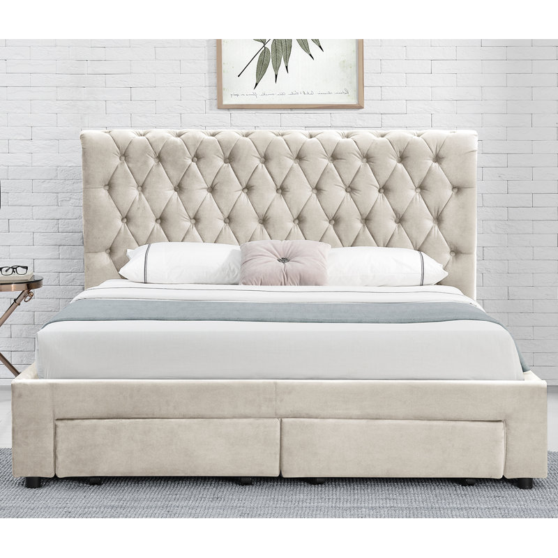 House of Hampton® Tapscott Tufted Upholstered Low Profile Storage